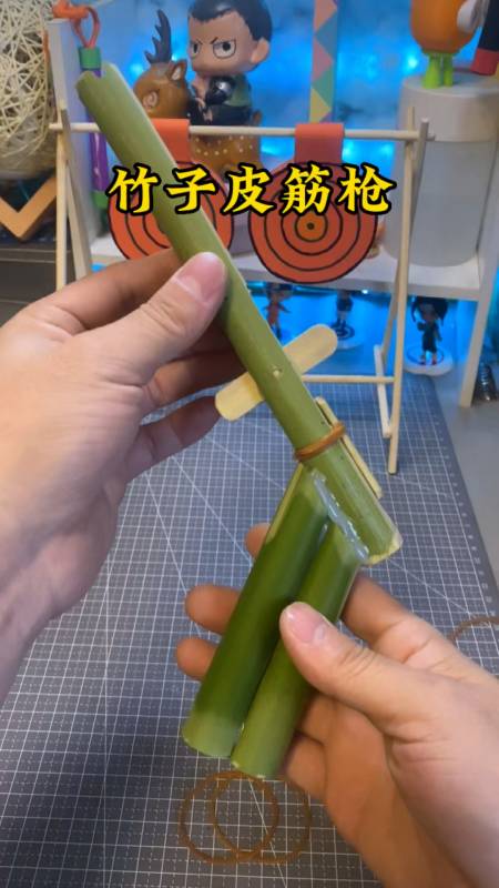 第三代连发皮筋枪手工diy自制玩具皮筋枪