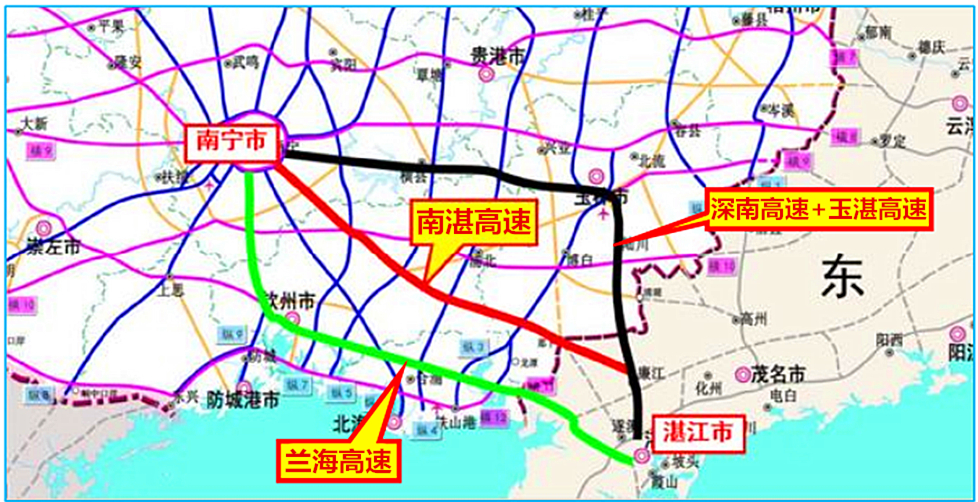 南湛高速最新线路图图片