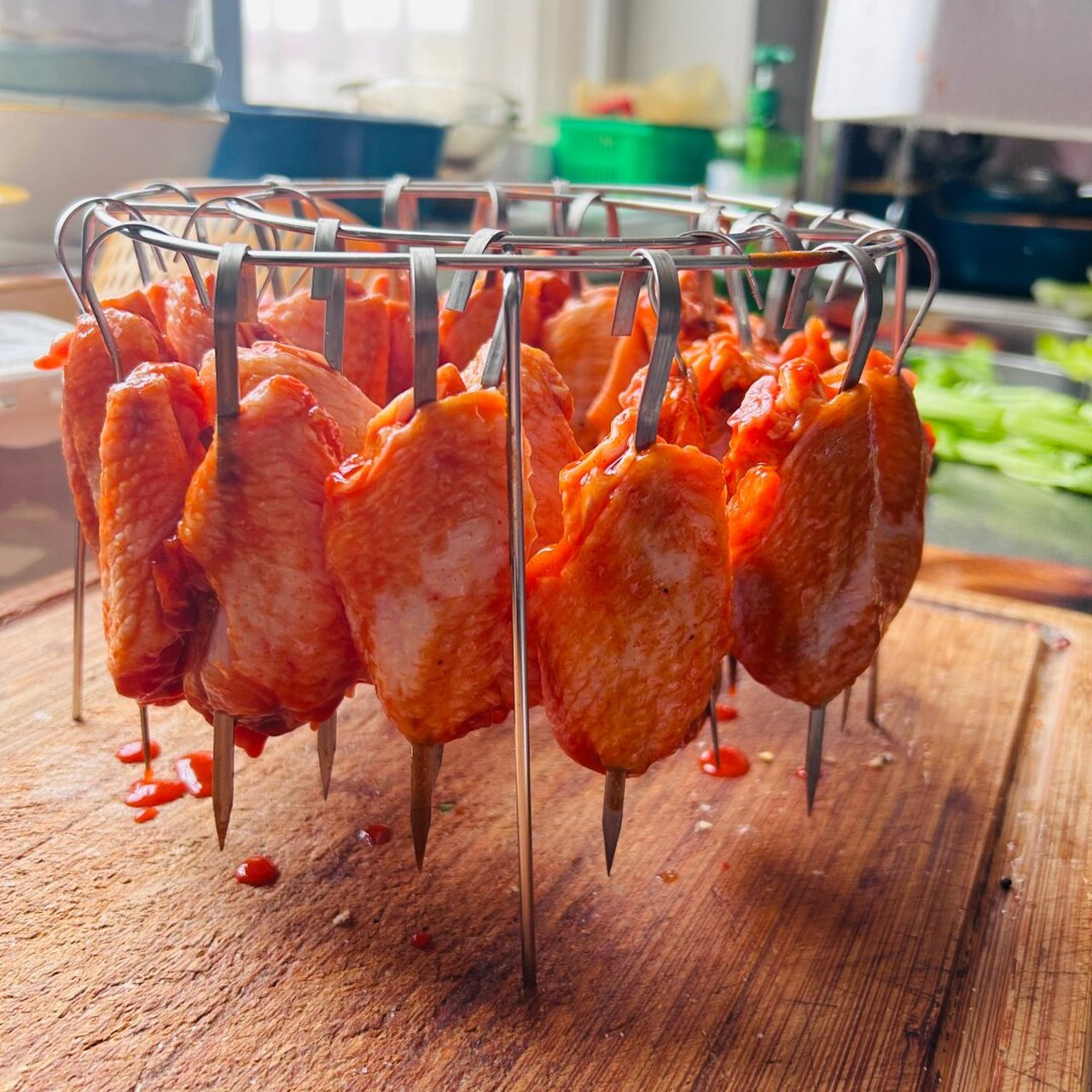 空气炸锅版吊炉烤鸡翅  懒人必备    😍空气炸锅真的是厨房神器,我