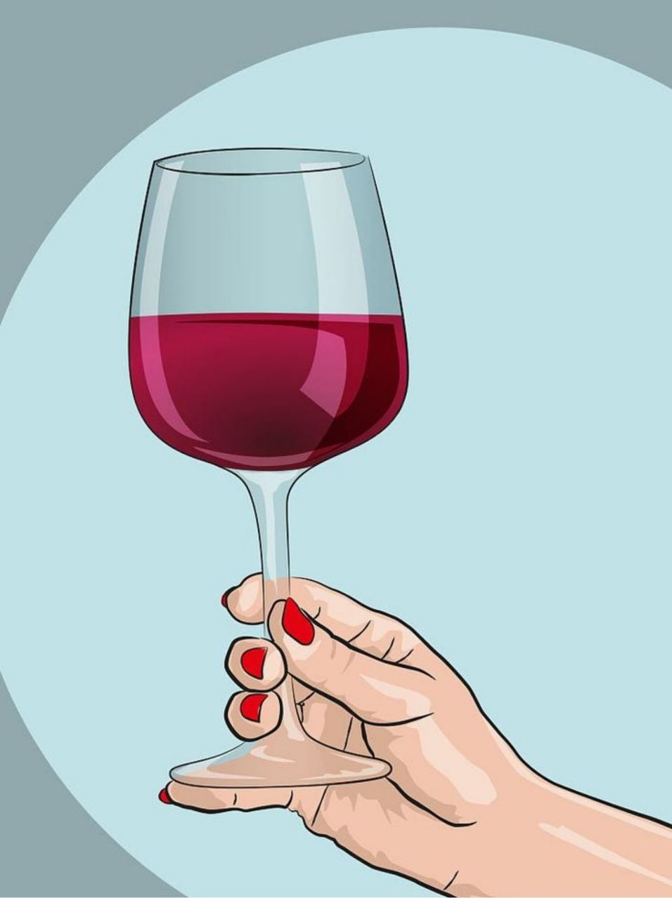 女人手握酒杯图片伤感