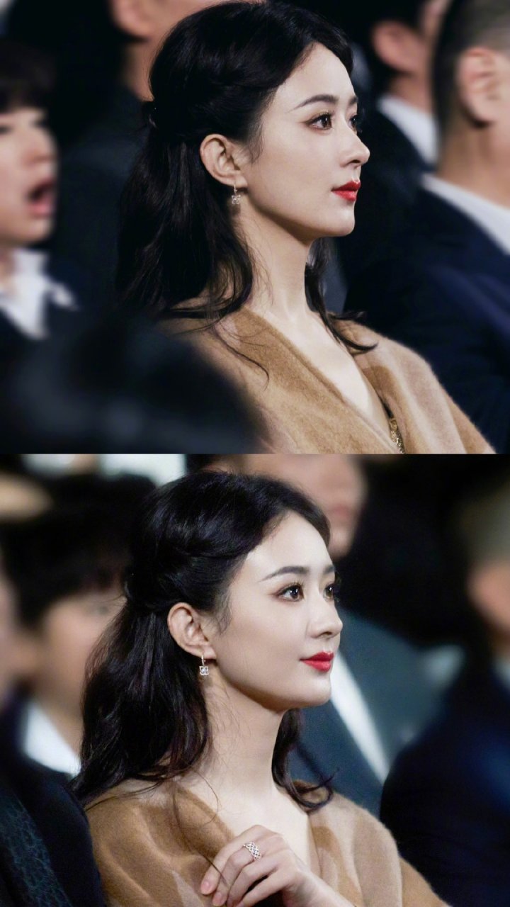 赵丽颖领奖侧颜照