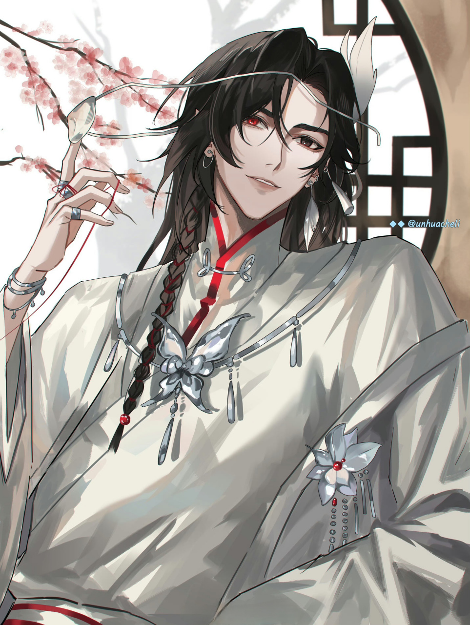 天官赐福# 白衣花城,帅得有点耀眼了[亲吻]