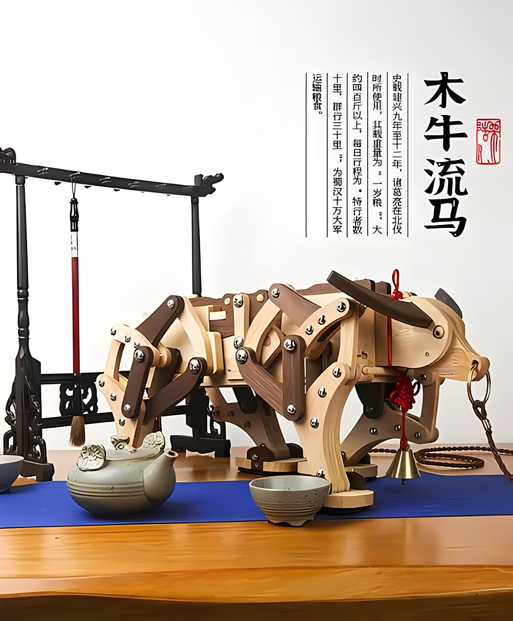 是一种木制的牛马模型,可以在路上快速运输粮  草,减轻士兵