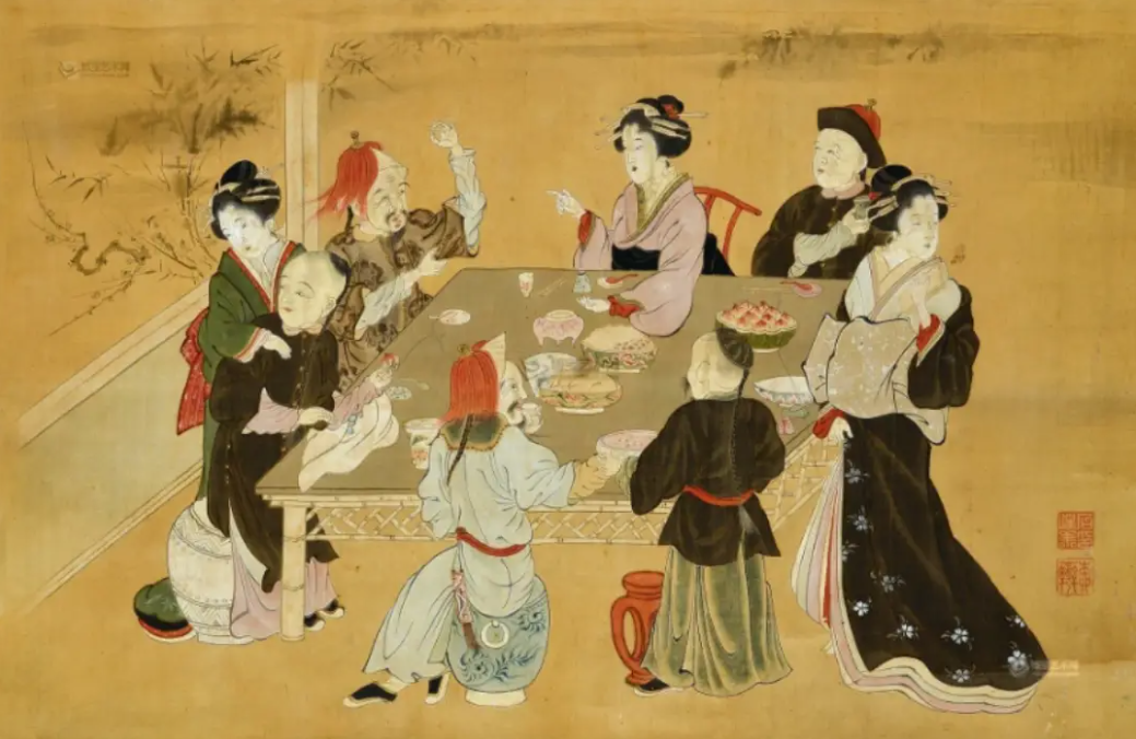 当店小二把饭菜端到餐桌上时,他并非随意放置,而是按照古代礼仪的规定