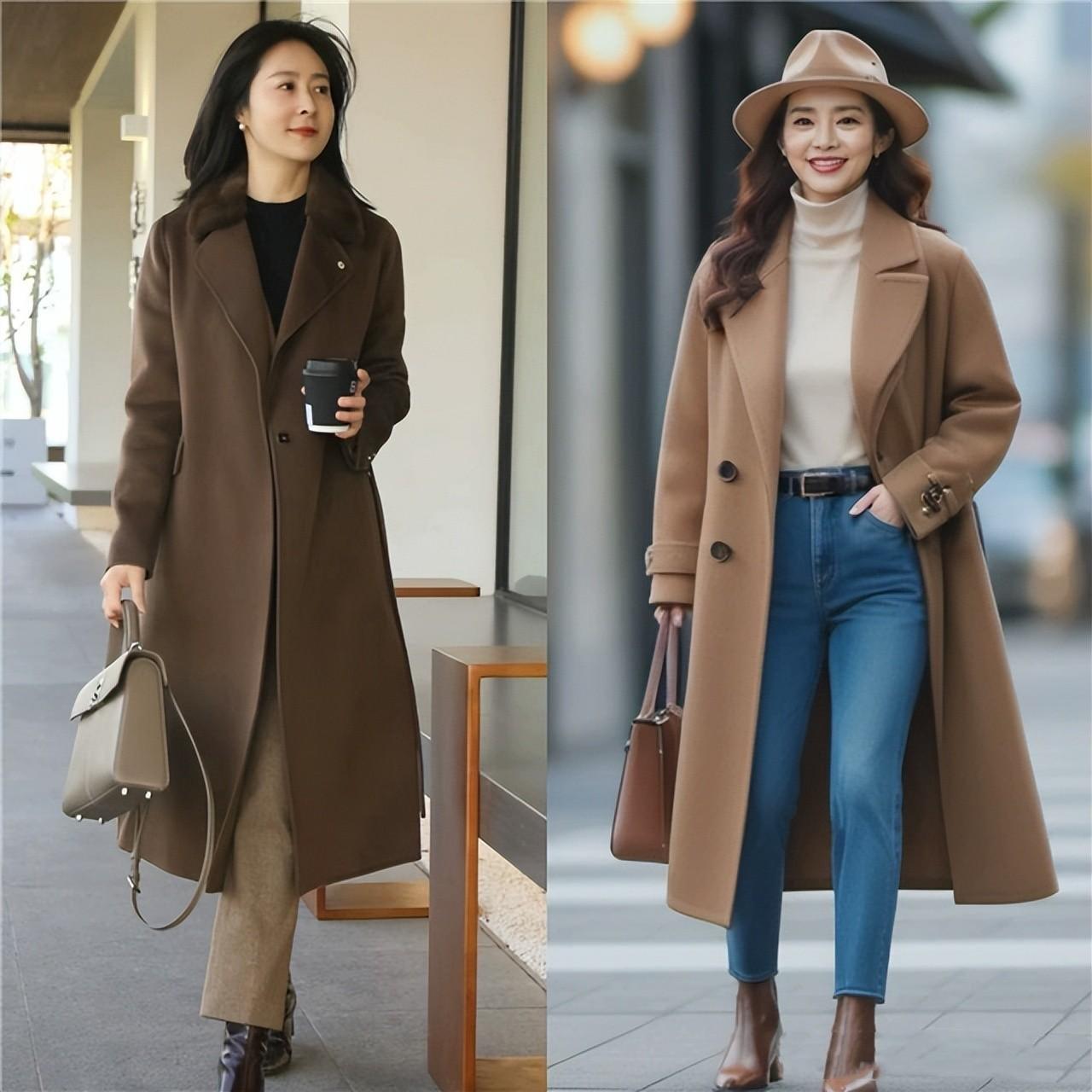 过完年穿大衣别选黑色了推荐这4个富贵色高级显白