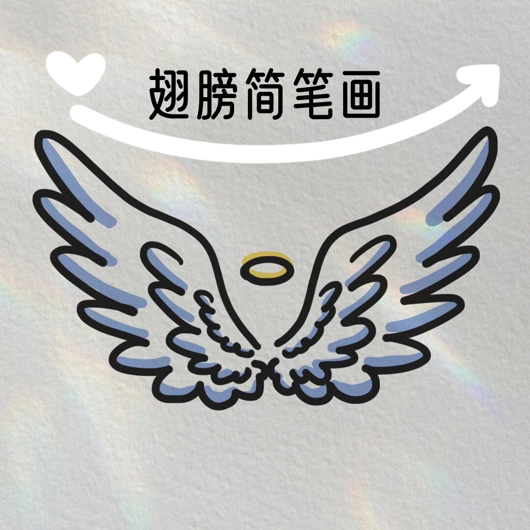 首先,我们画出一个半圆形的弧线,作为翅膀的上部轮廓