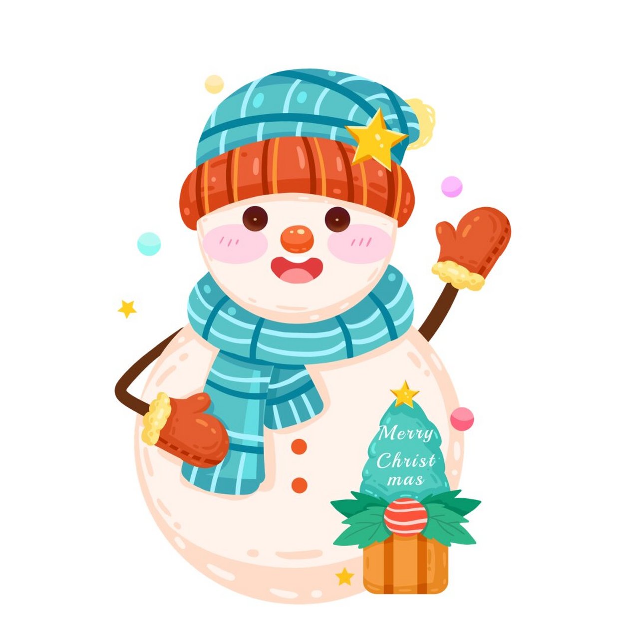 当然是那些圆滚滚,白胖胖的卡通雪人啦!