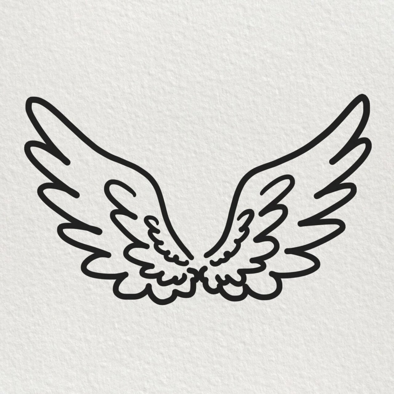 959015  首先,我们画出一个半圆形的弧线,作为翅膀的上部轮廓.