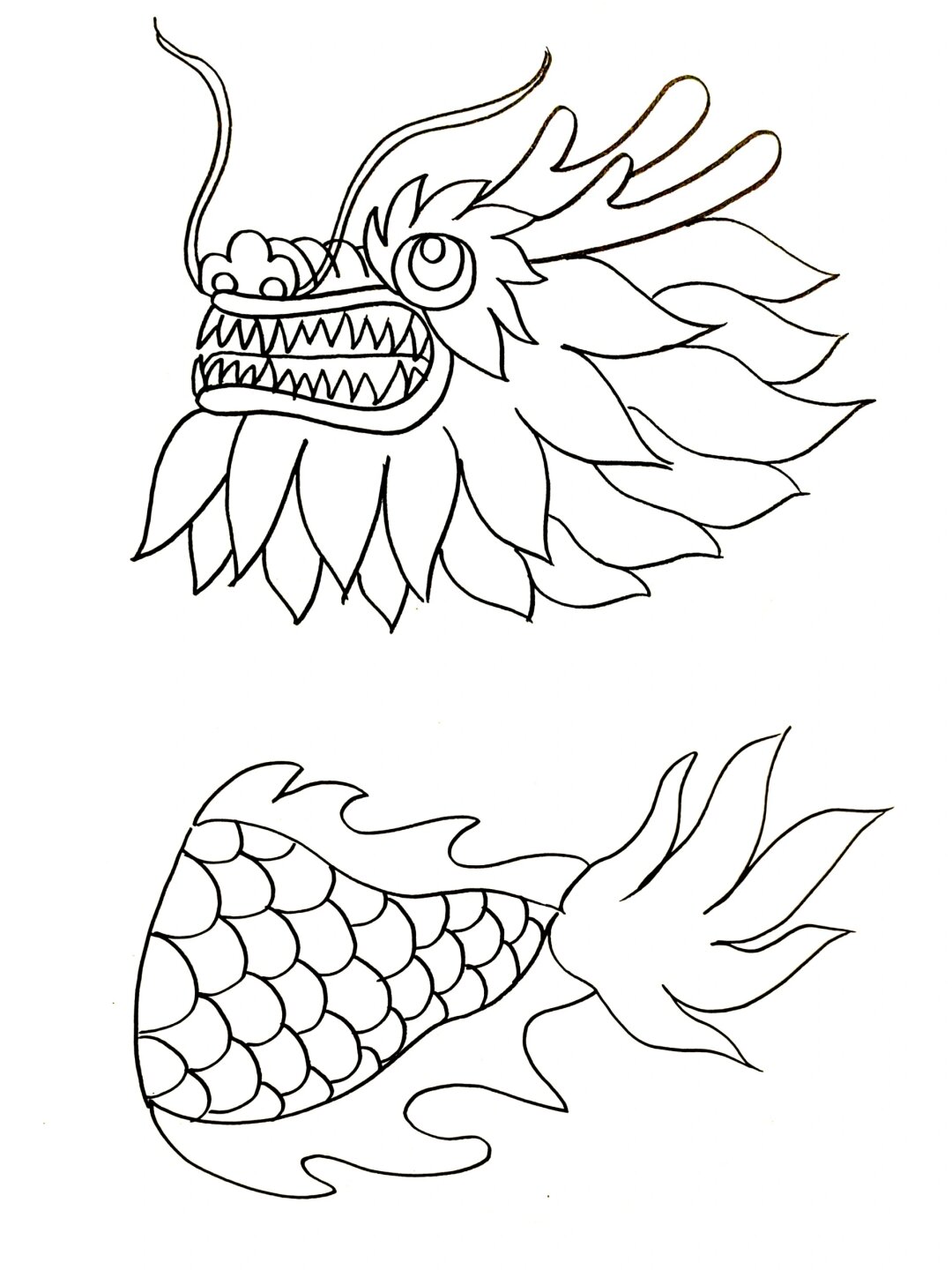 龙头图片简笔画 04最近好多.@芷尔的小爱好的动态