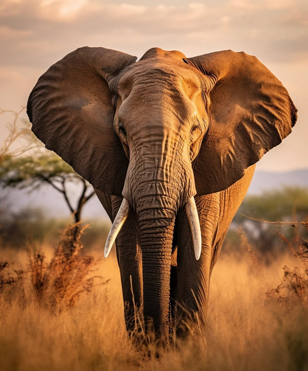 想象一下,在非洲广袤的大草原上,夕阳的余晖洒在一群大象身上,它们