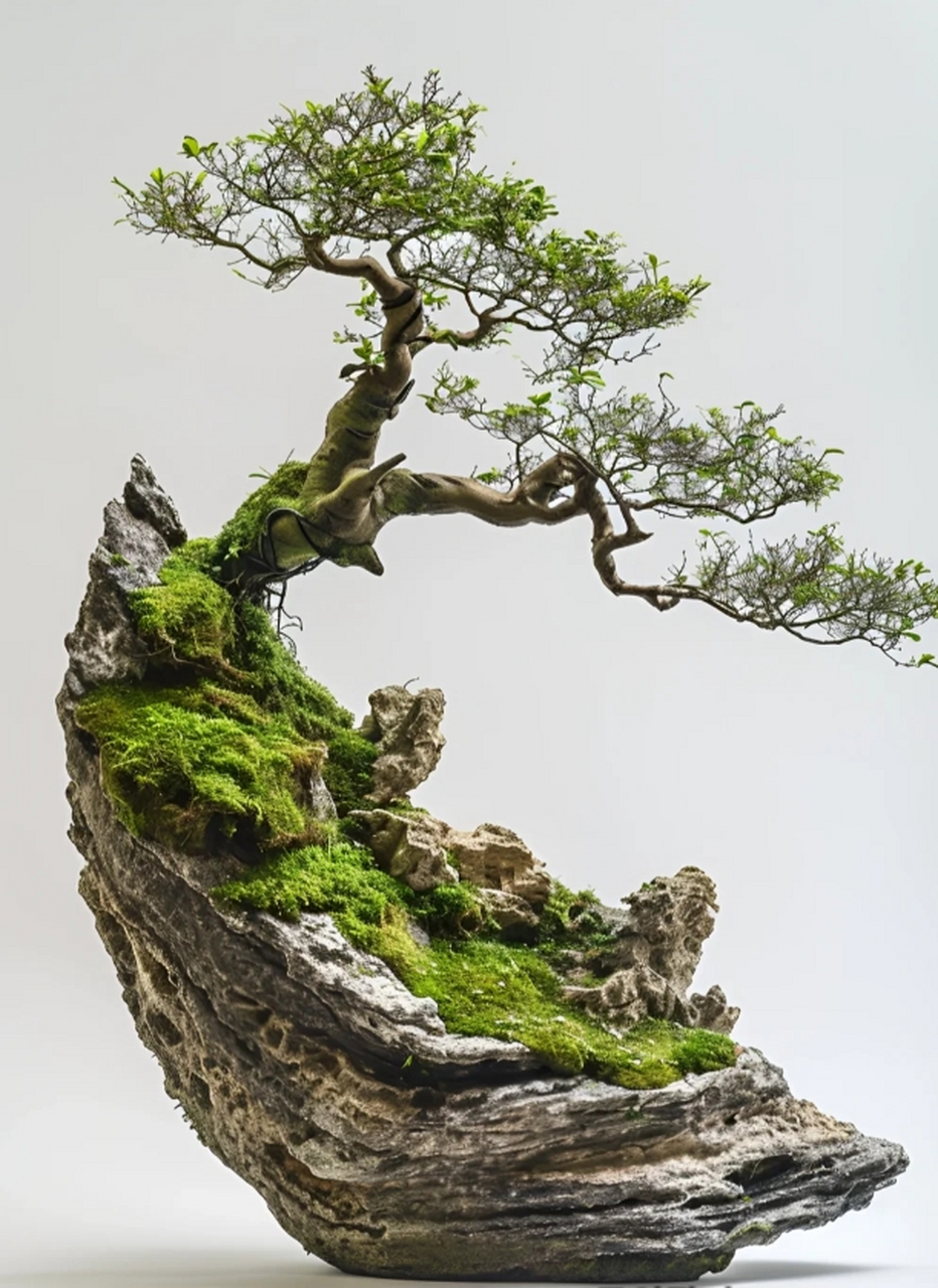 点击头像看直播# #奇石摆件#制作山石盆景,初次制作尽量选择一个参照