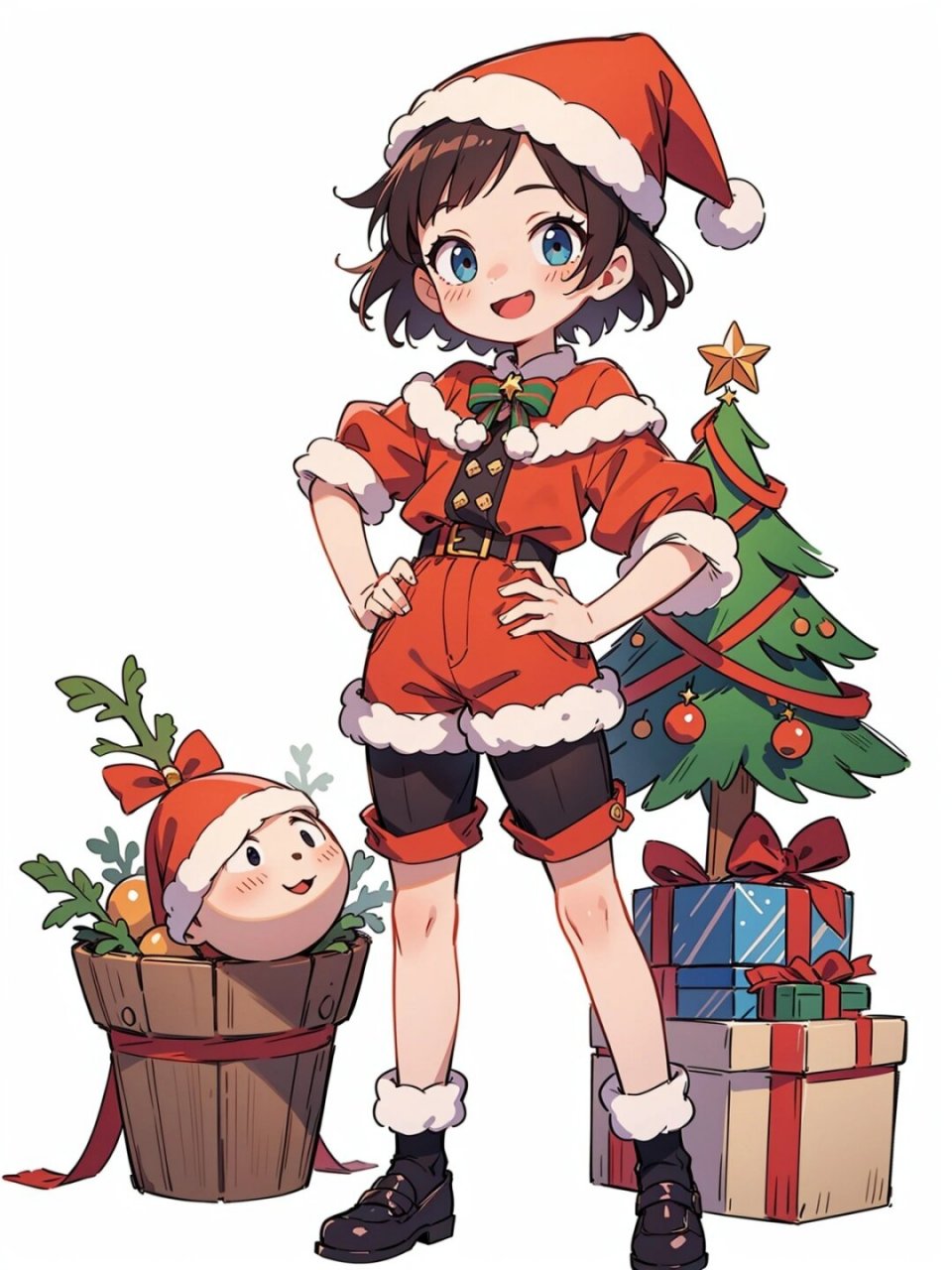 动漫素材 圣诞少女  这些圣诞少女形象简直萌到爆炸!