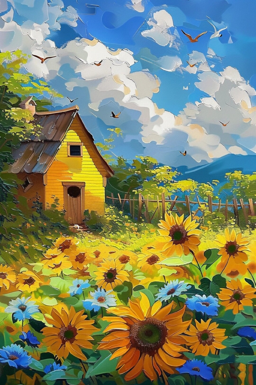 油画||向日葵  这朵向日葵,它不仅仅是一朵花,更是我心中的信念与追求
