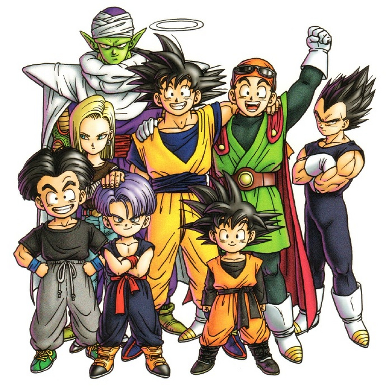 鸟山明 亲绘的「龙珠」大合影原画  #经典动漫# #龙珠