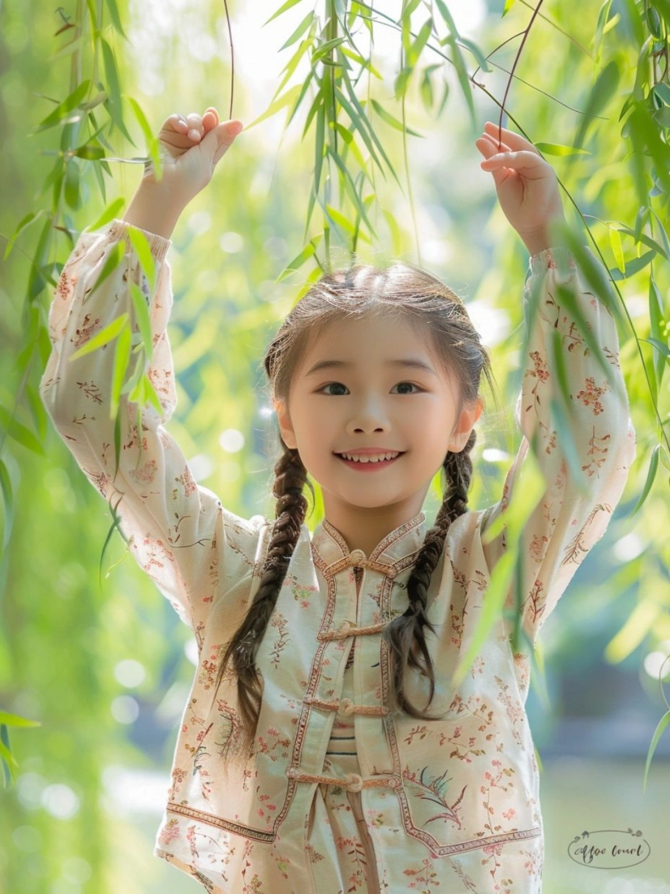 小女孩拍照姿势图片