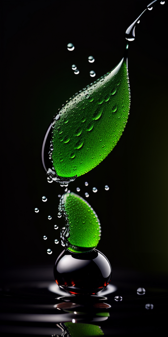 高清水滴手机壁纸分享!晶莹剔透宛如绿宝石般闪耀!