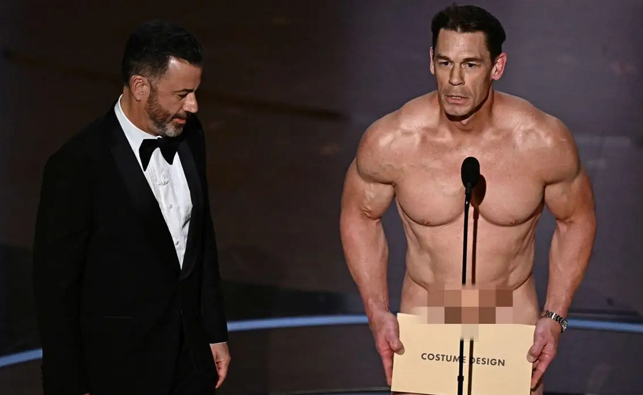 wwe巨星约翰·塞纳全裸出镜,颁发奥斯卡服装设计奖,难道这就是皇档哪