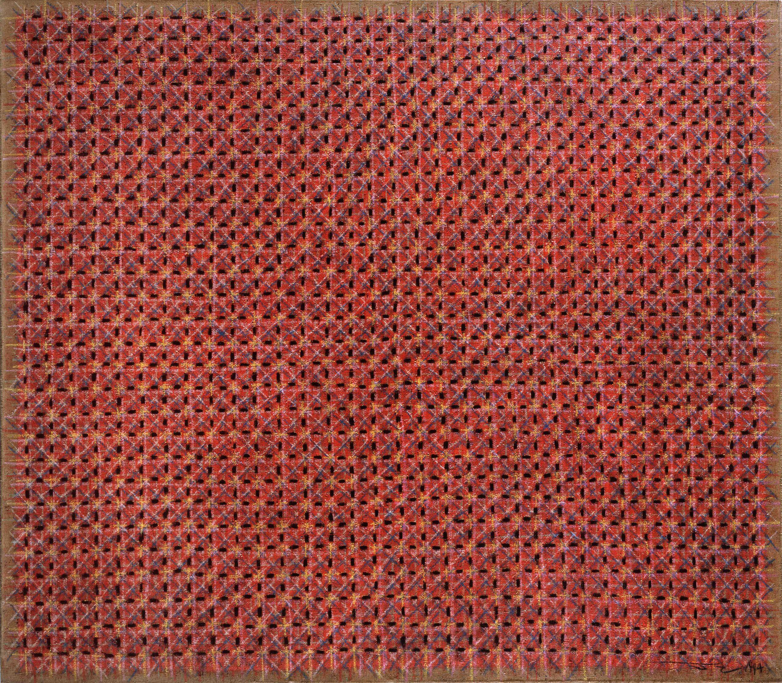 回顾上海教师26岁决心画画36年只画一横一竖作品在全世界展览