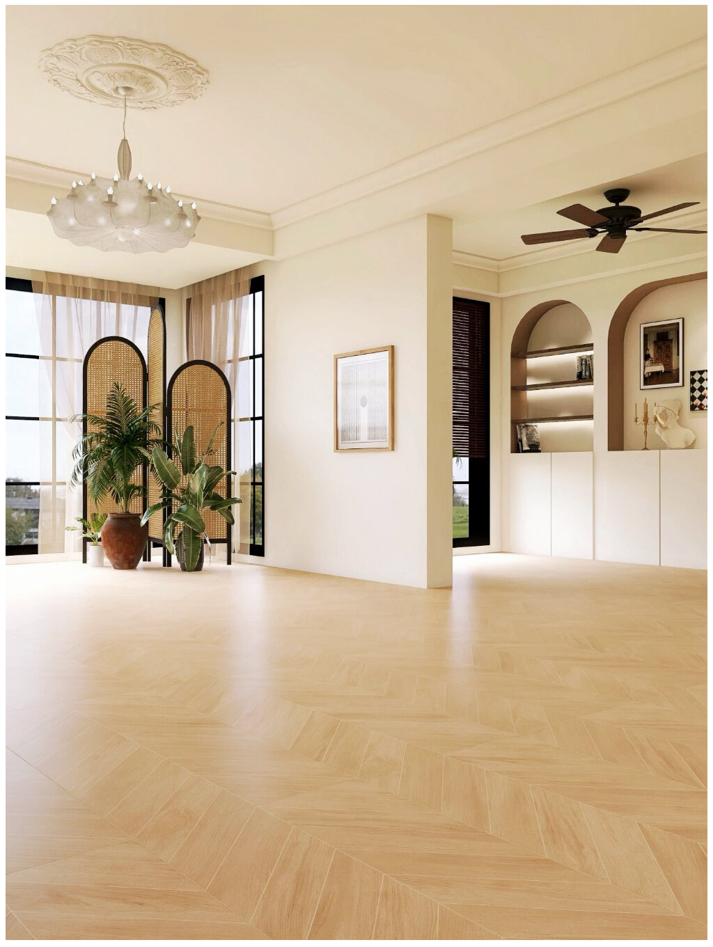 我拆除了客房与客厅之间的非承重墙,做了开放式布局,餐厨