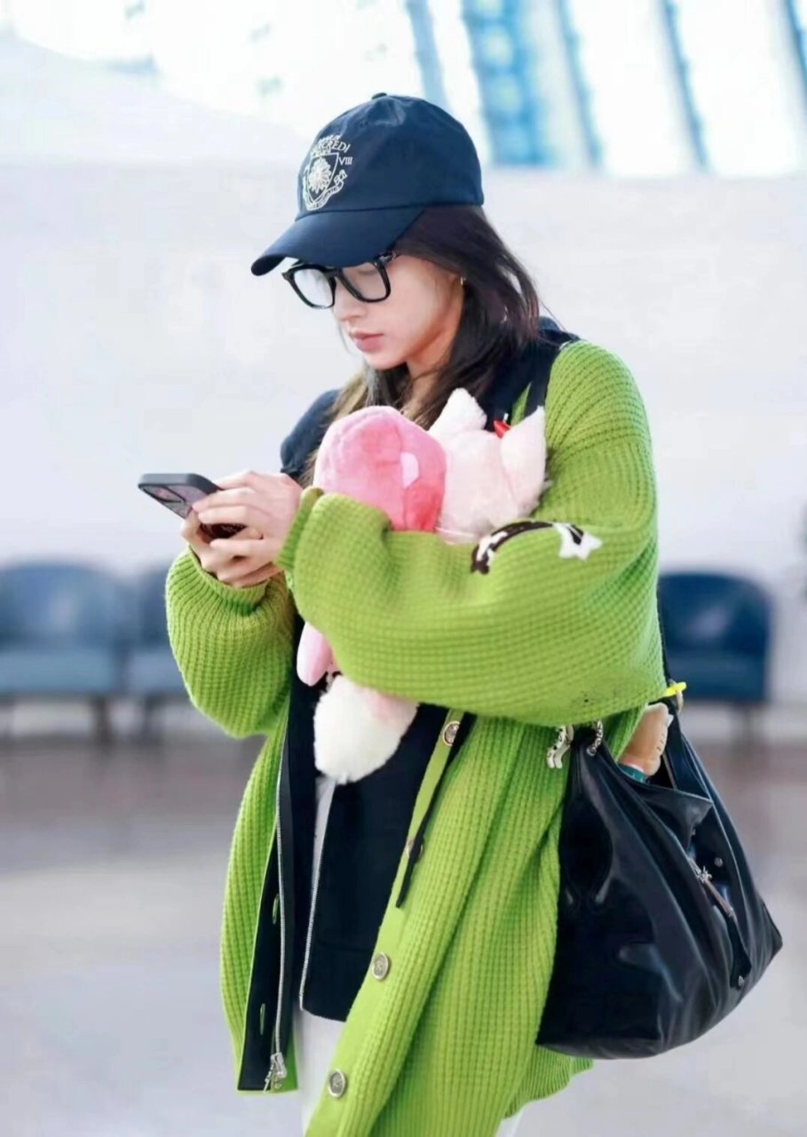 程潇机场穿搭,春天ootd来喽!