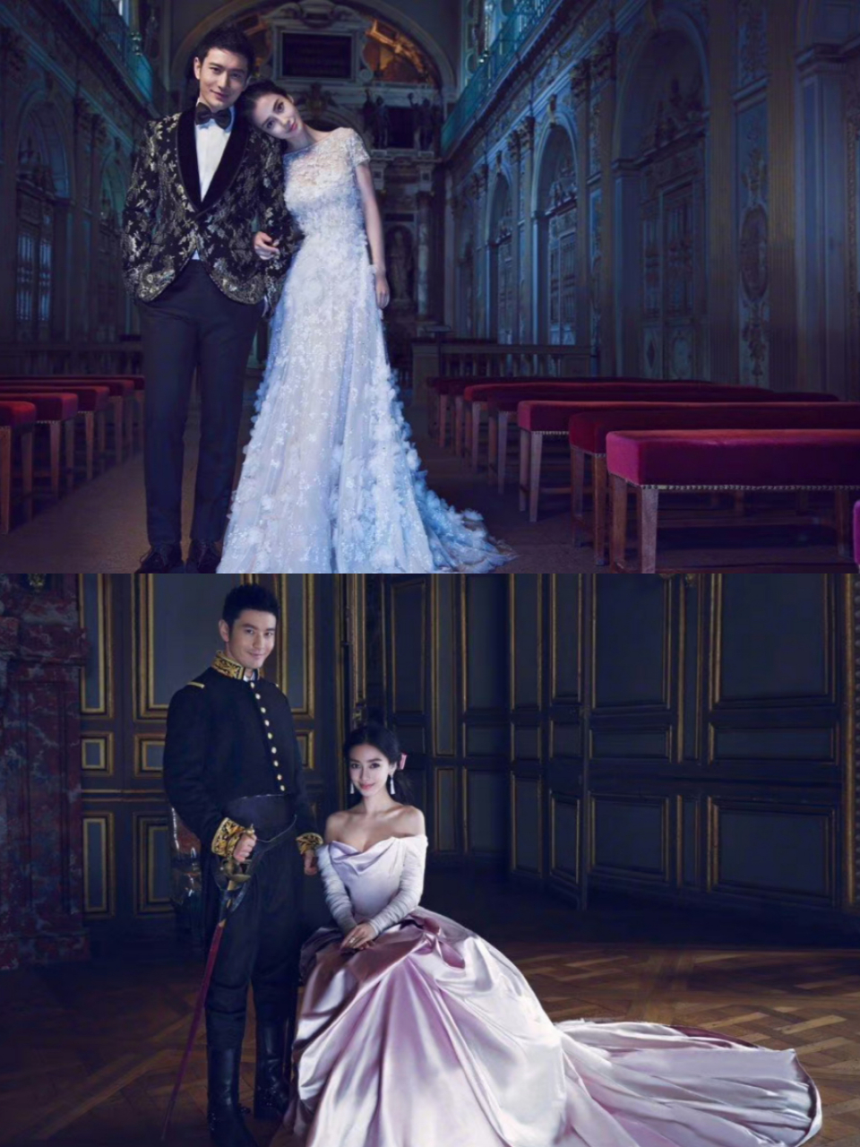 黄晓明和baby的这组婚纱照简直美翻了!
