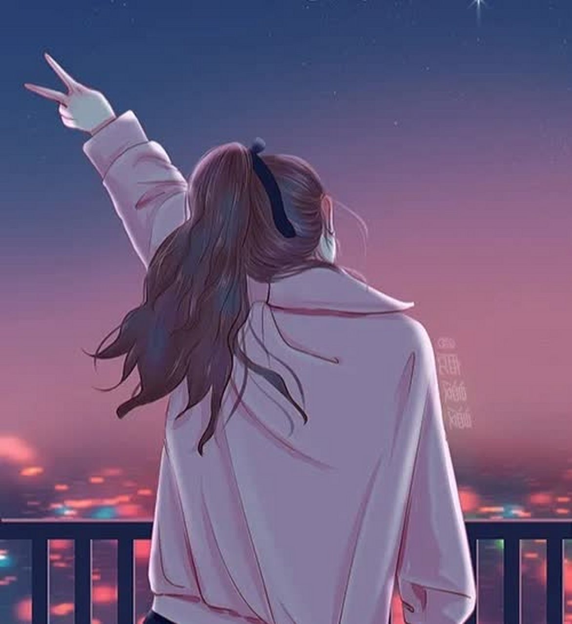 动漫唯美背影插画   #二元# #动画# #腐化乄雨林灵# ?