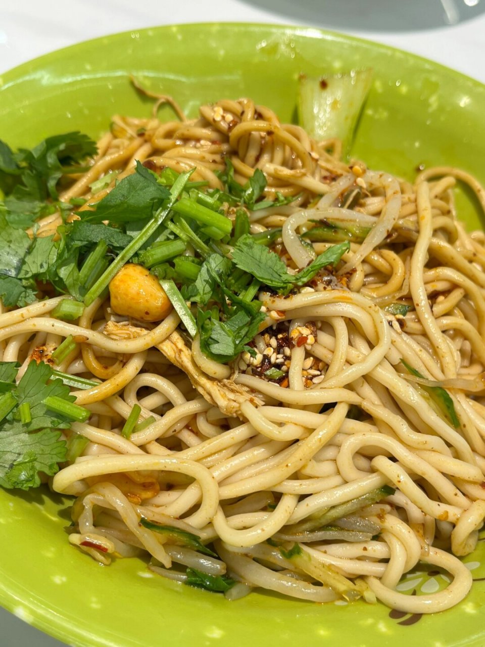 95 每一根面条都被那香浓的料汁紧紧包裹,那种又辣又麻的感觉直冲