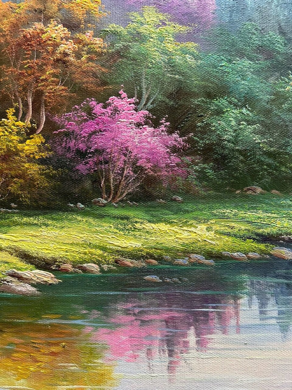 纯手绘油画 山水风景画