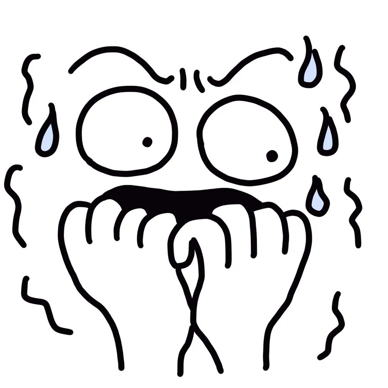 害怕的表情图片  04别害怕,黑暗的尽头可能是一只小怪兽在等你玩