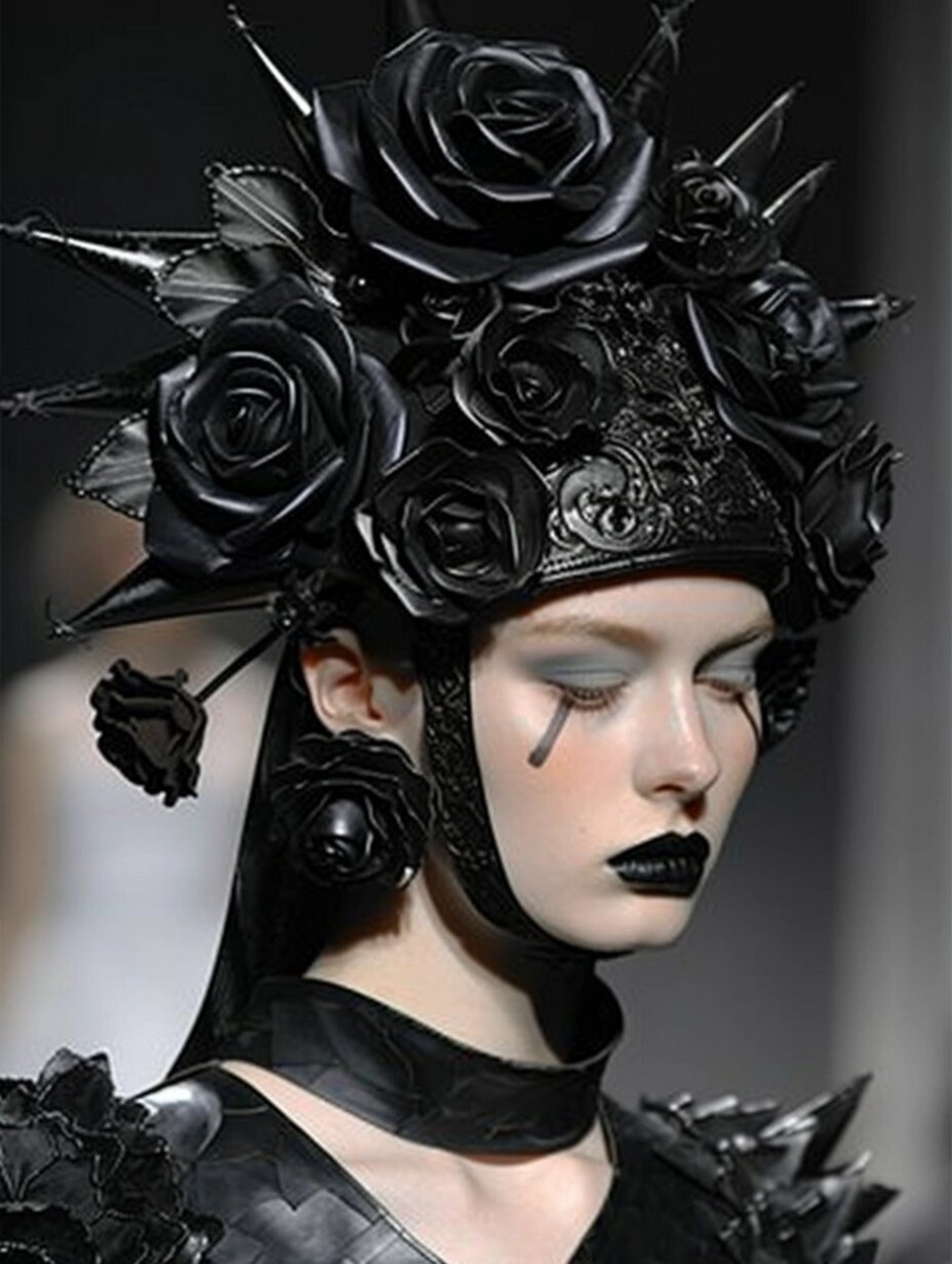 设计灵感丨哥特黑玫瑰头饰发饰2  93黑暗色调,无疑是哥特式风格的