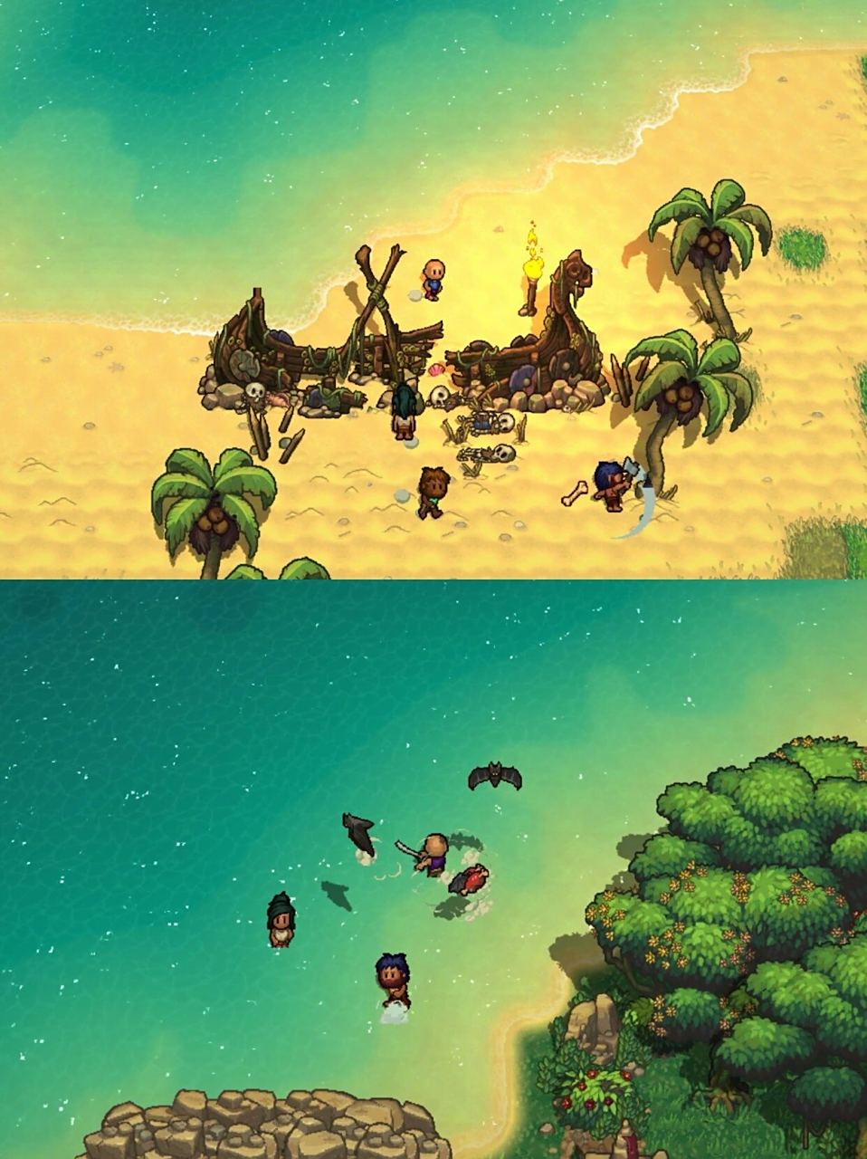 这是一个多人沙盒冒险游戏,我和朋友们一起在荒岛求生,太刺激啦!