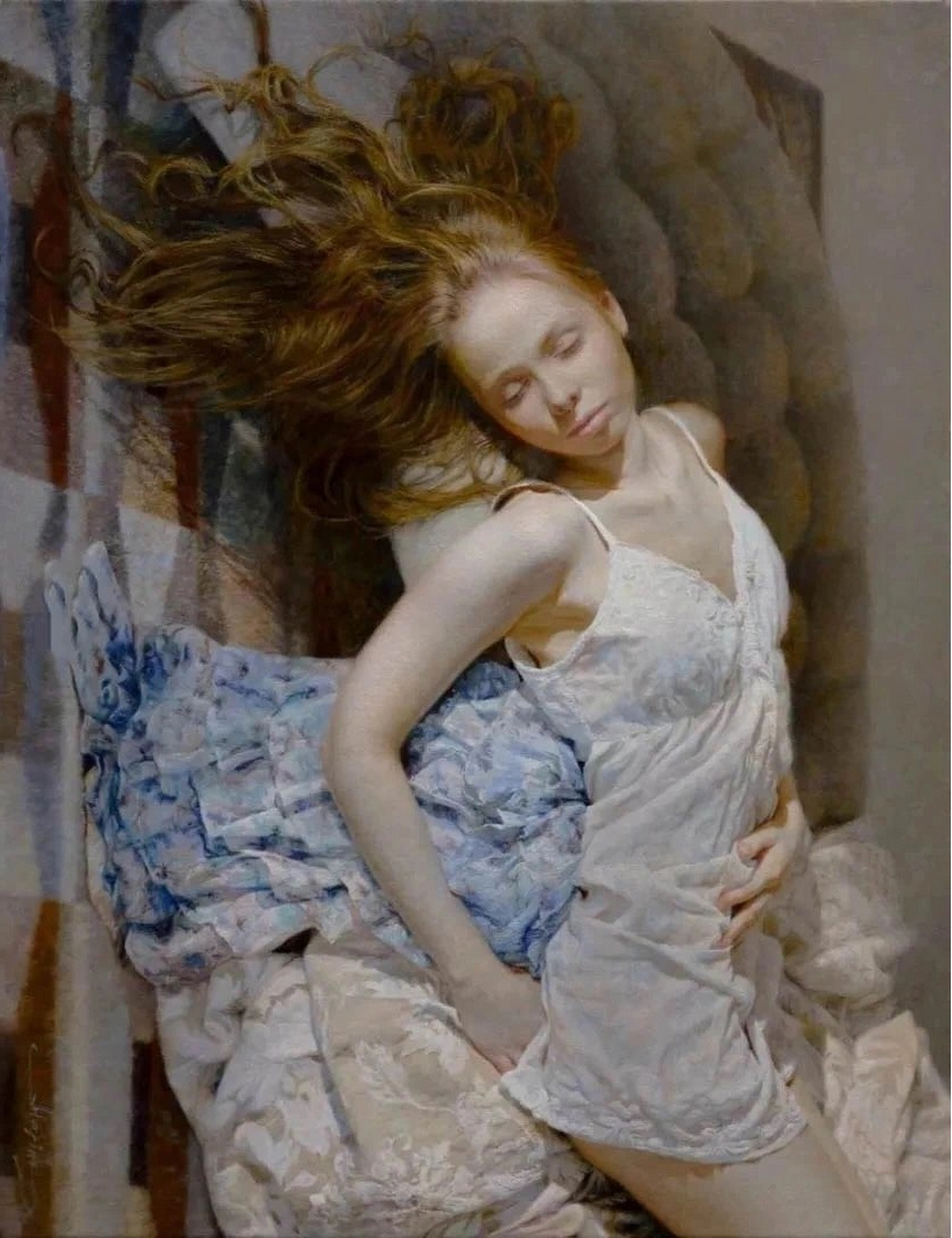 俄罗斯当代女艺术家玛丽娜 完美的人体油画  玛丽娜(marina 1970-)