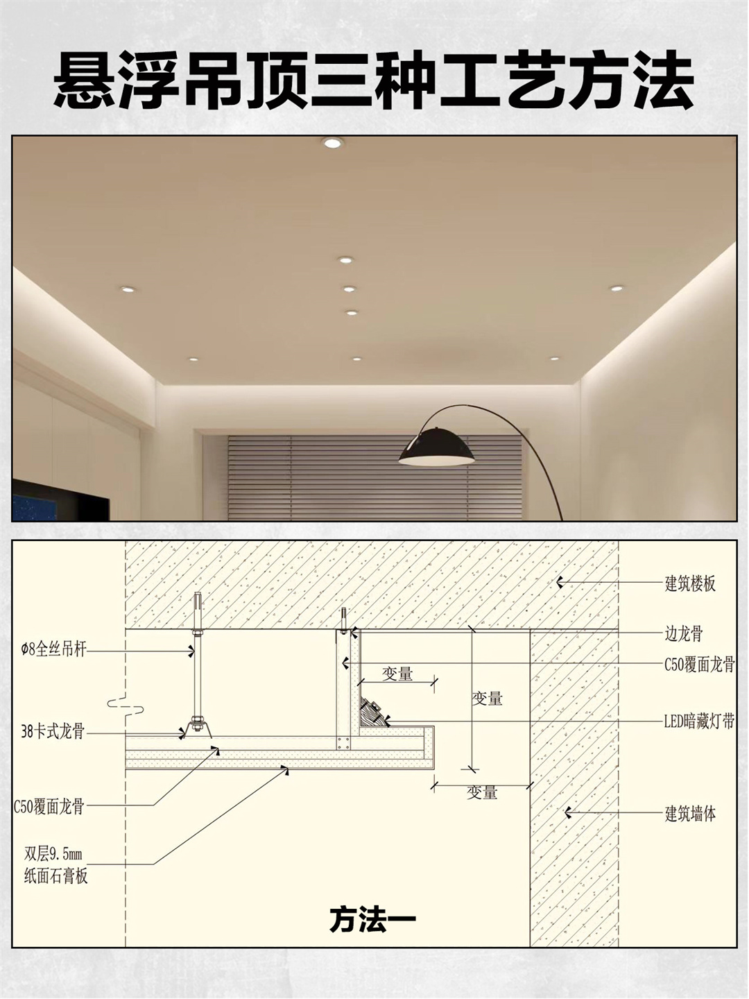 天花板吊顶施工步骤图片