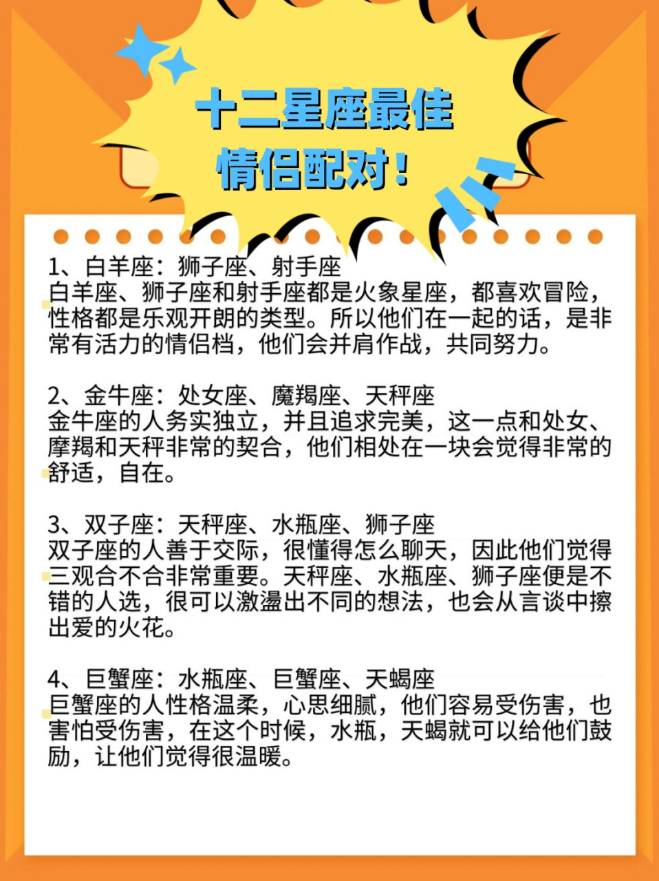 白羊座7415与狮子座7815:这对火象星座组合简直是天生一对!