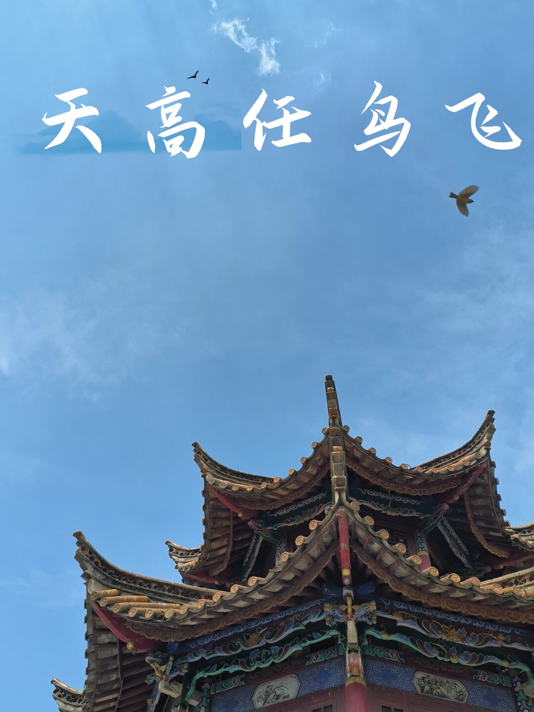 我的心灵也在这无边的天际中自由翱翔