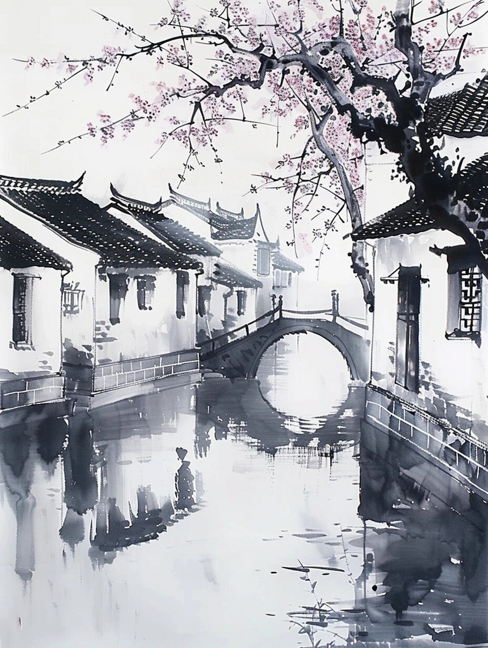 看看这画面,烟雨蒙蒙的江南水乡,仿佛能让人置身于那