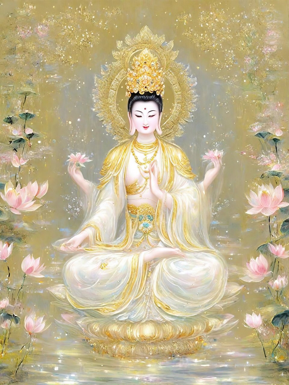 观音菩萨图片壁纸  [庆祝]再过不久就是农历二月二十九啦,这可是观音