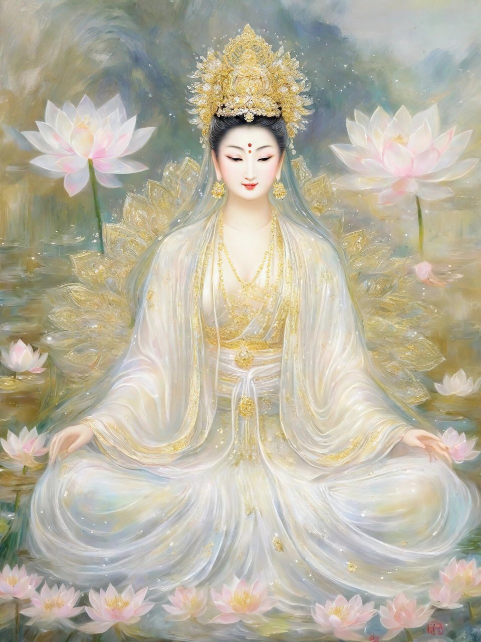 观音菩萨图片壁纸  [庆祝]再过不久就是农历二月二十九啦,这可是观音