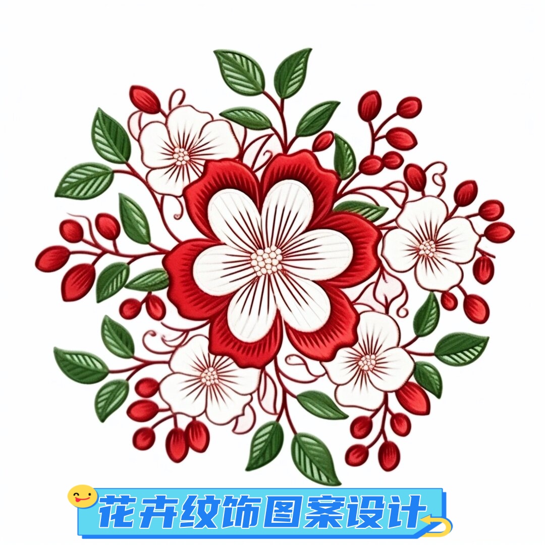 每当我沉浸于花卉纹饰图案的设计中,我仿佛进入了