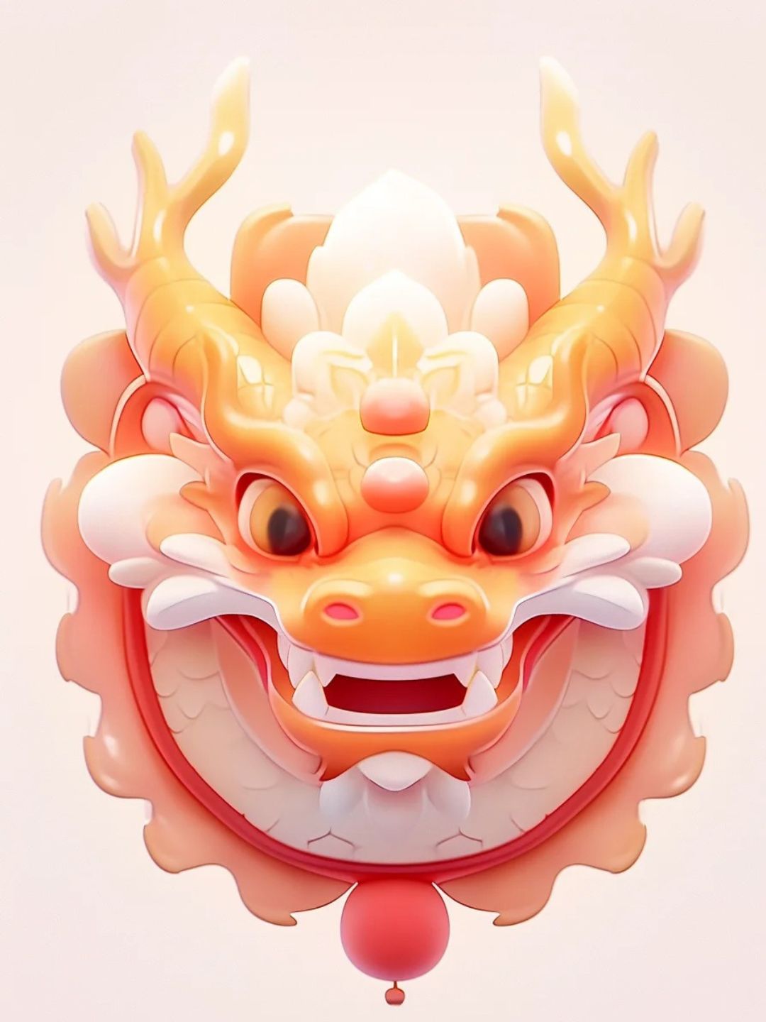 卡通龙头图片可爱呆萌