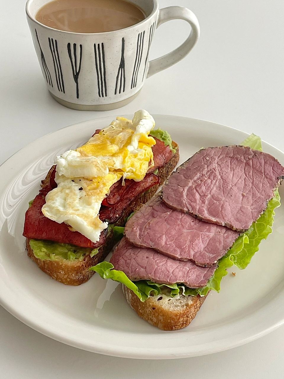 92一款超美味的双拼开放式三明治,做法简单快手,营养又好吃!