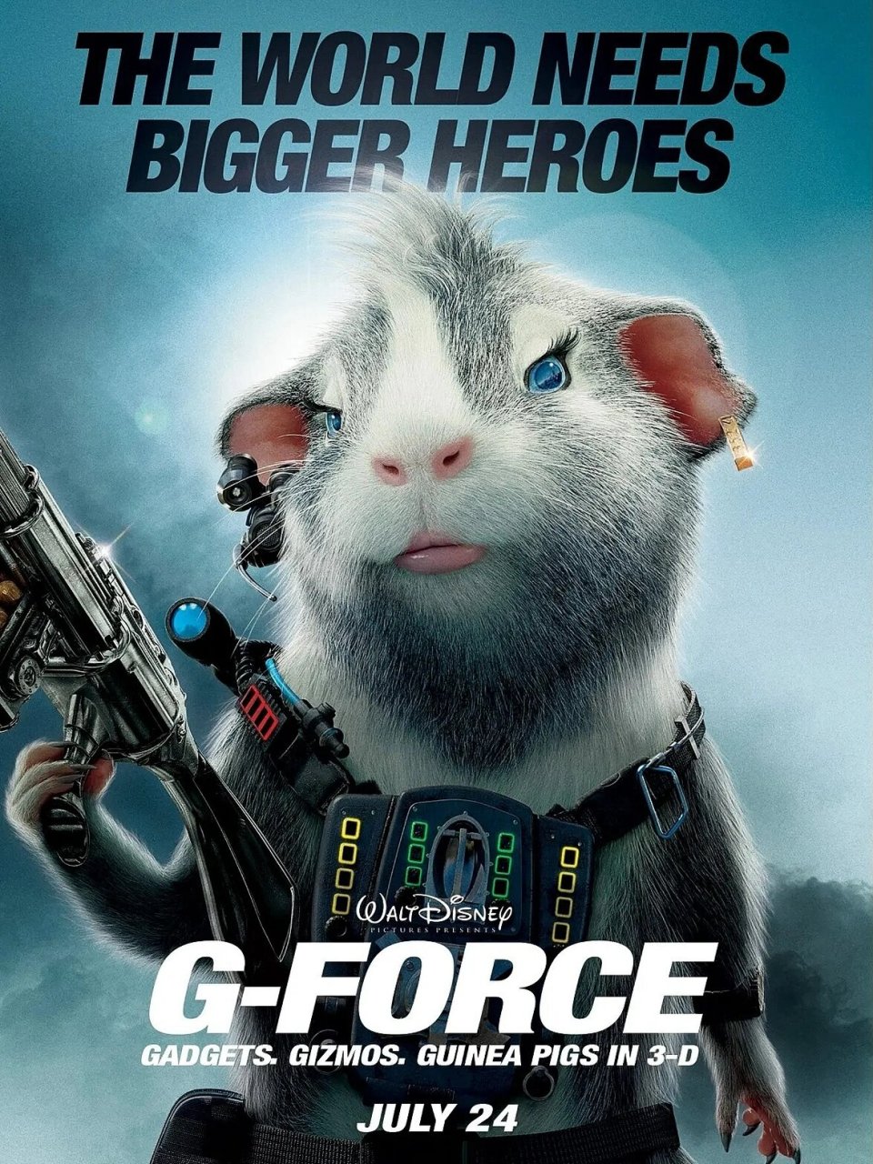 90电影名称:《豚鼠特工队》  这部电影讲述了一群可爱的豚鼠们组成