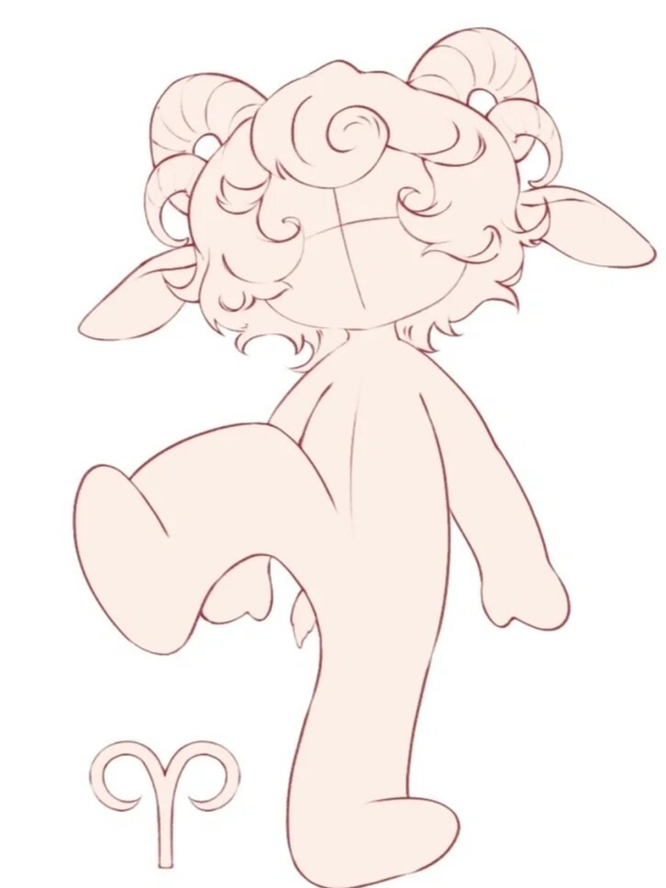 素材分享q版星座  94白羊座的小伙伴们,看看这只活力满满的小羊羔