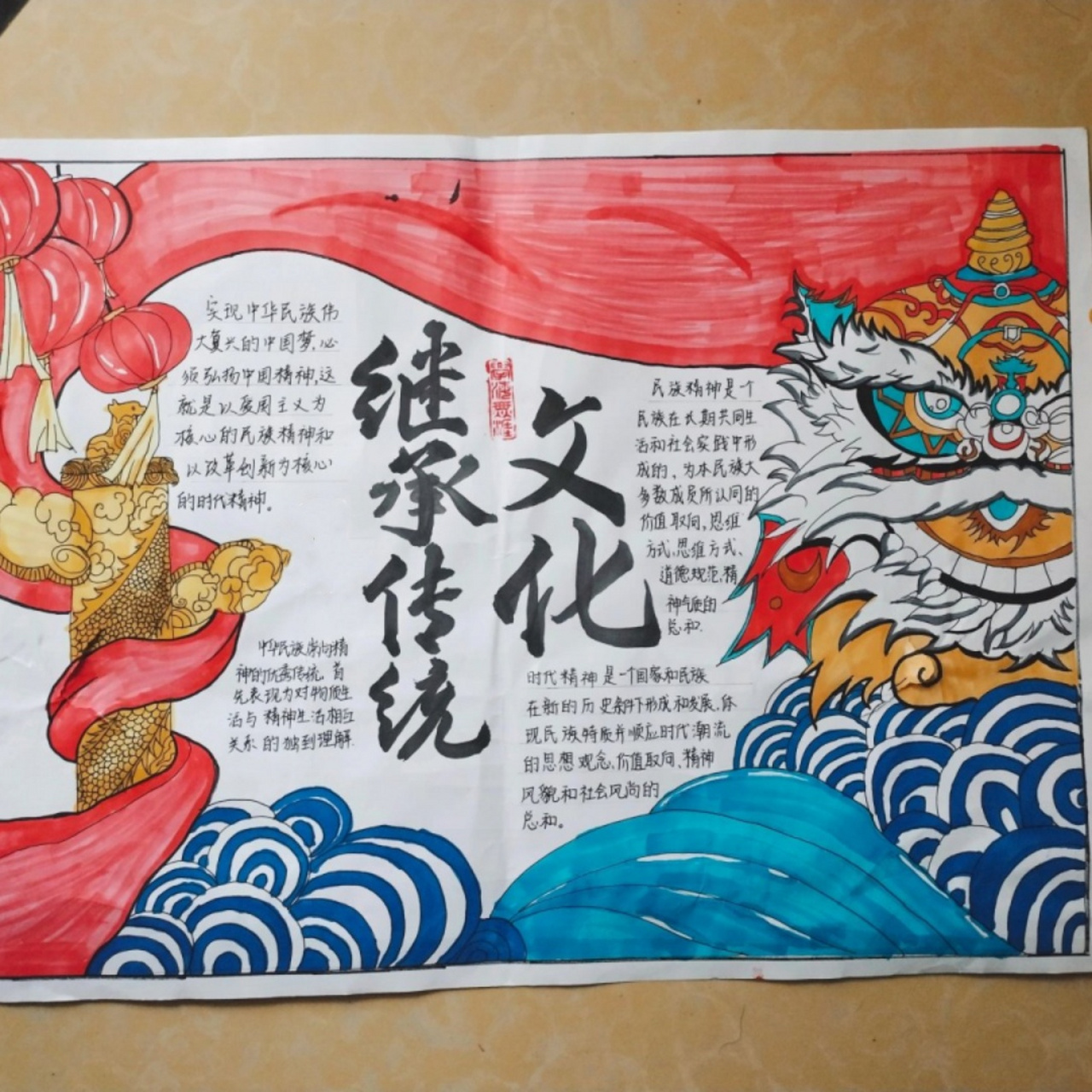 我想和大家分享一份特别的手抄报作业,主题是"