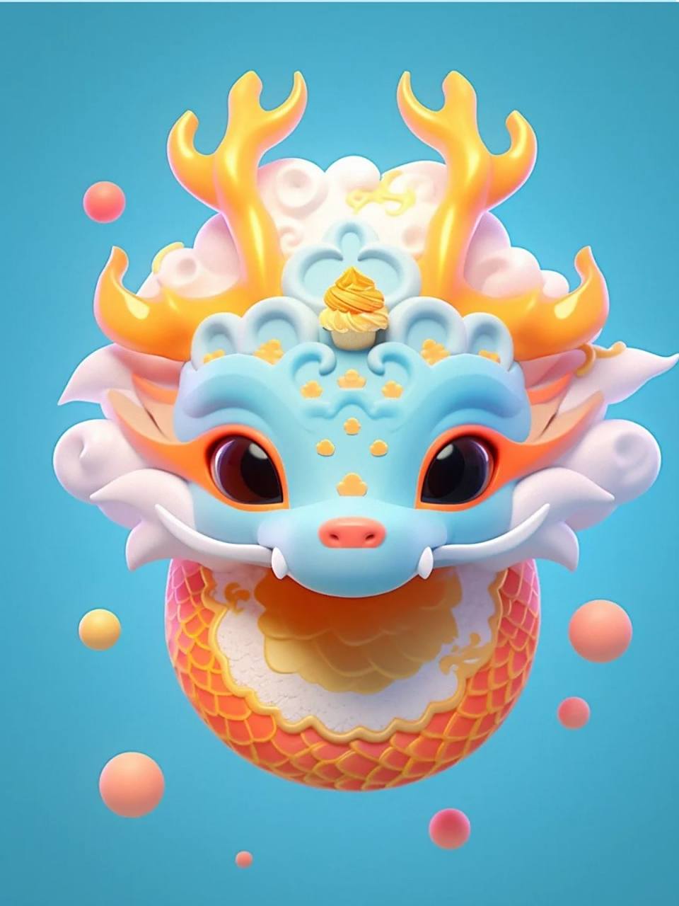 卡通龙头图片可爱呆萌 龙年大吉!龙年大吉!