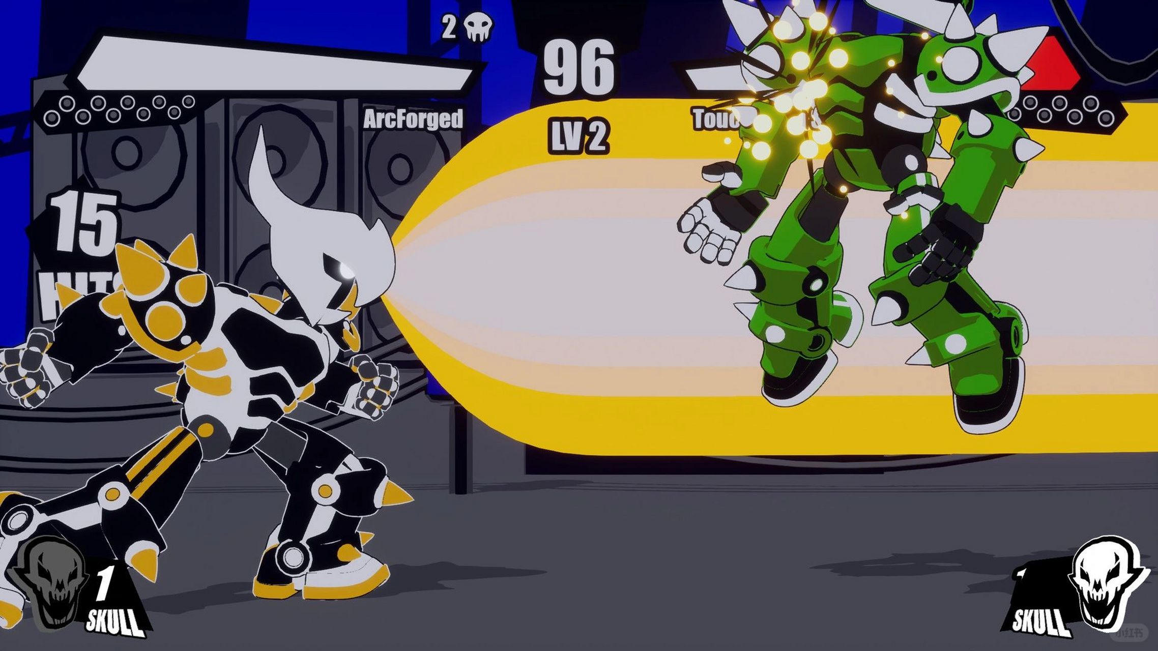 最近发现了一款steam上的2d横版格斗游戏——head 2 head,简直燃爆