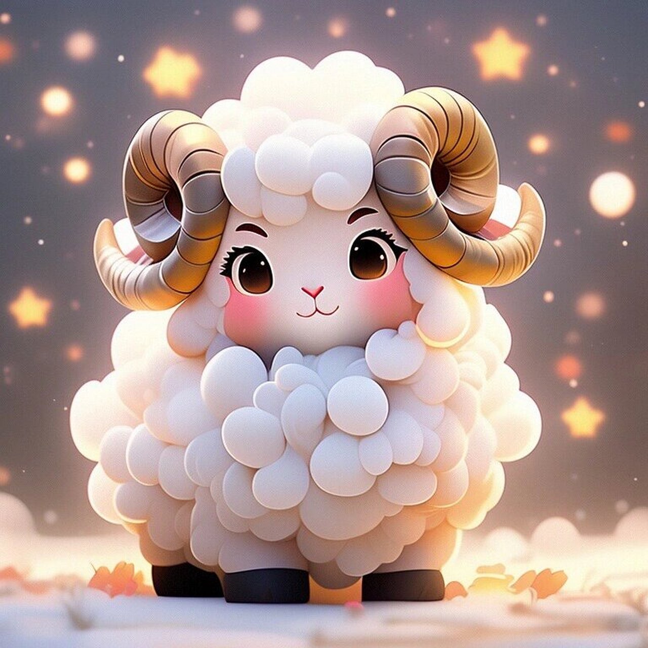 可爱白羊座头像  看这只软萌的小白羊,浑身毛茸茸的,仿佛能融化你的心