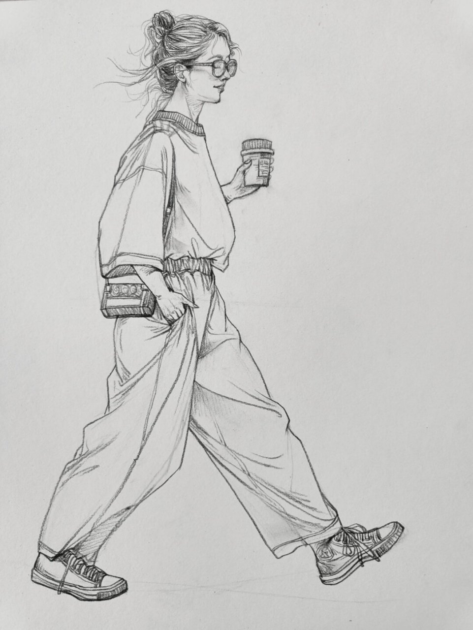 走路都带风  哇塞,小伙伴们,速写照片来啦!