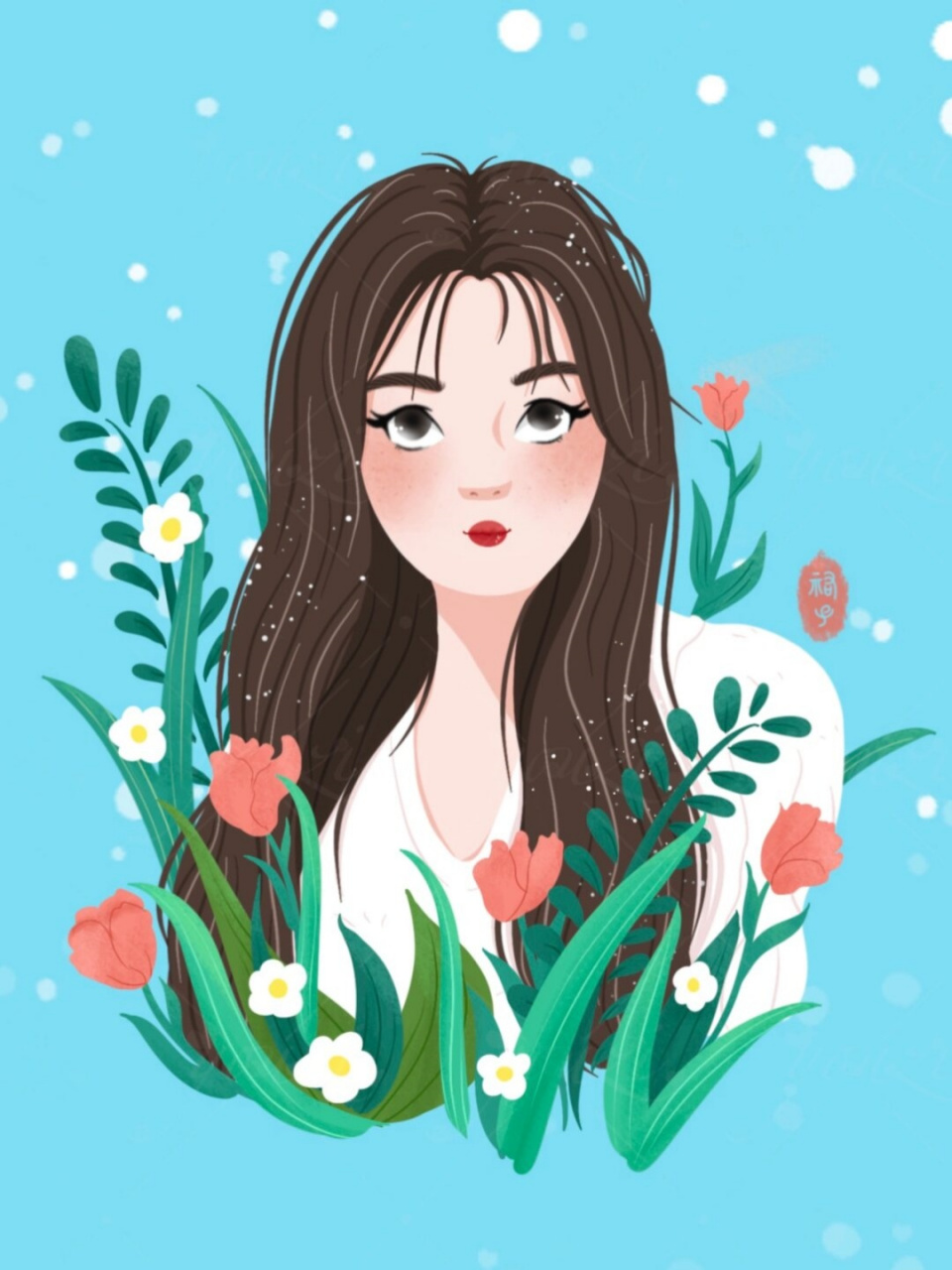 女神节插画分享  这些插画中,有的描绘了优雅的女神,她们身着华丽的
