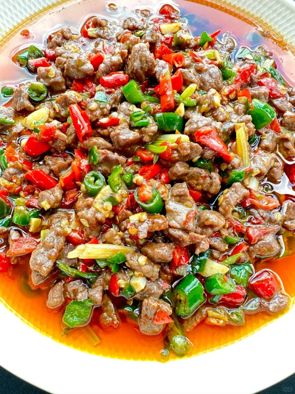 今日分享下饭菜系列【双椒牛肉粒】09 09按照这个9215调料来